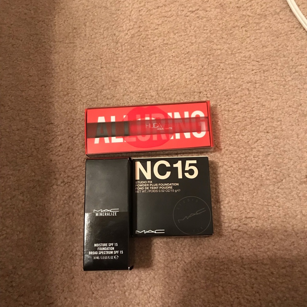 Brand New MAC foundation plus powder Huda lipstick
